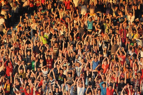 crowd cheering