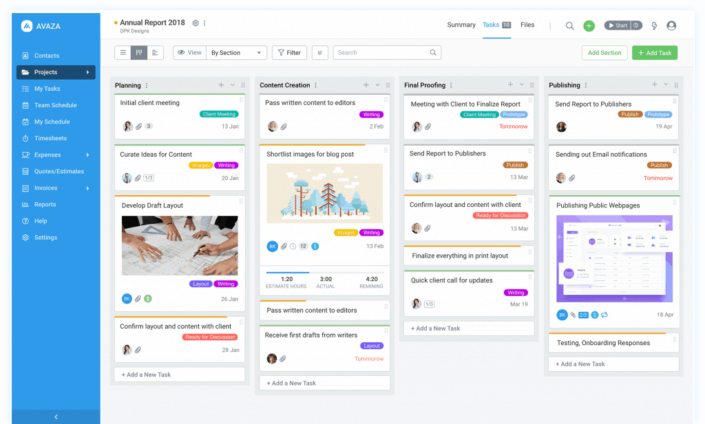 Project Management, Timesheets & Invoices - AVaza