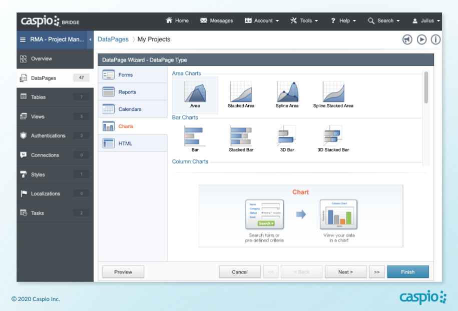 Simple project management software - Caspio