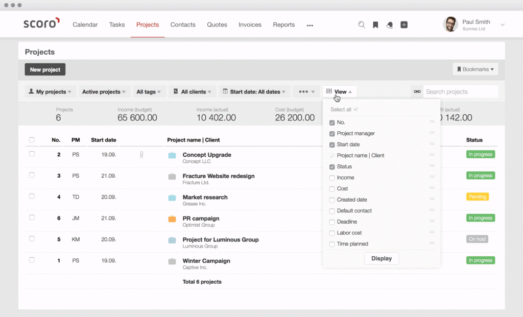 Scoro - Improve Project management