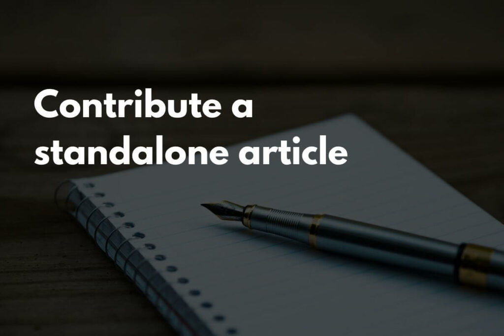 Contribute a standalone article
