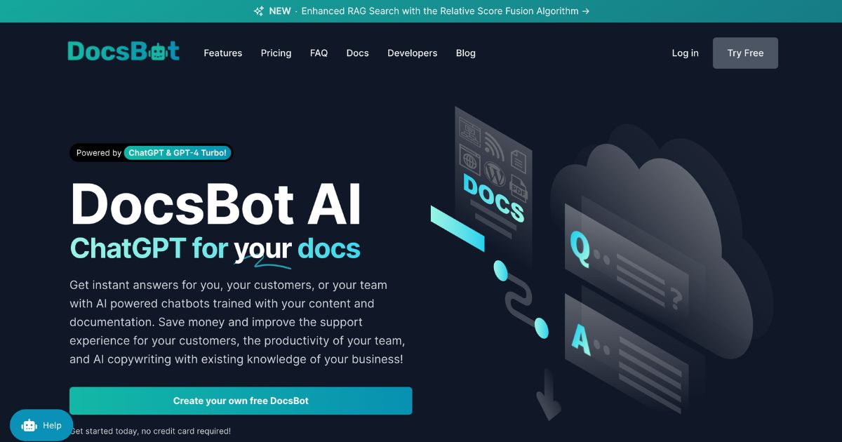 DocsBotAI : améliorez votre entreprise avec des chatbots basés sur l’IA
