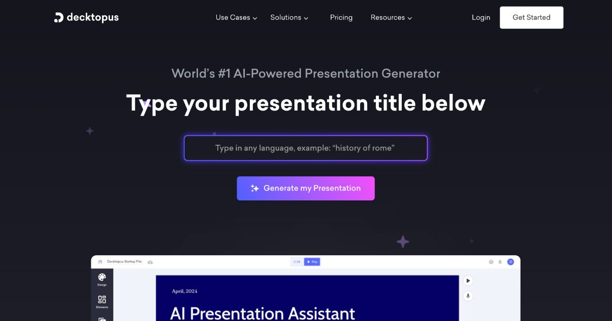 DecktopusAI : Transformez vos présentations avec des fonctionnalités basées sur l’IA