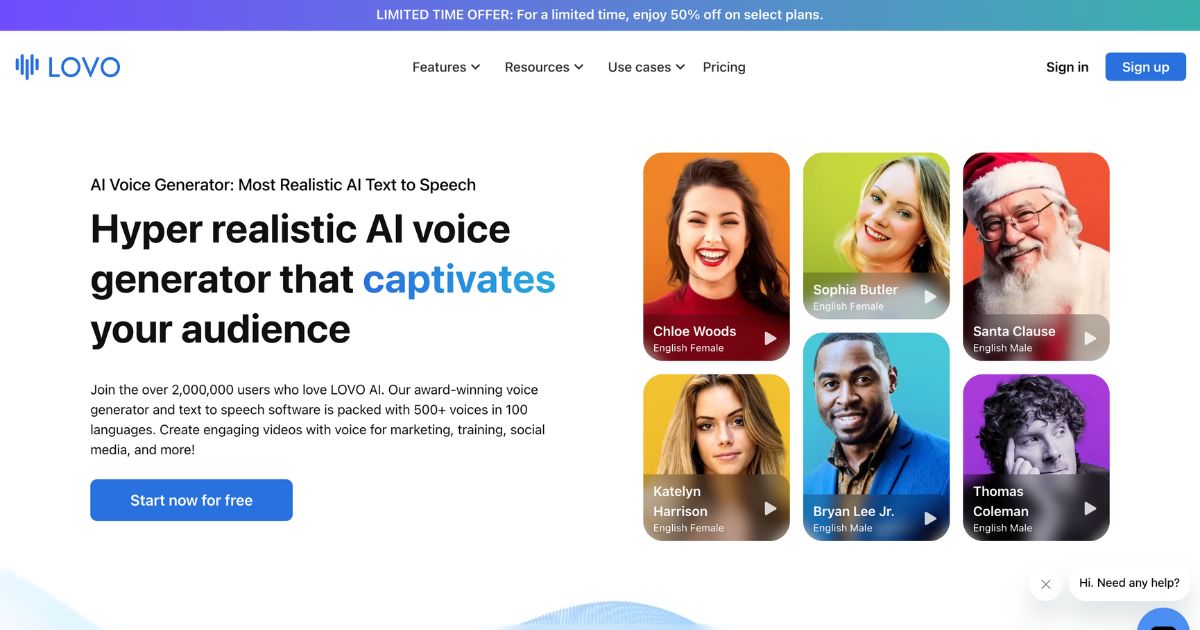 Genny : générateur de voix IA et éditeur vidéo