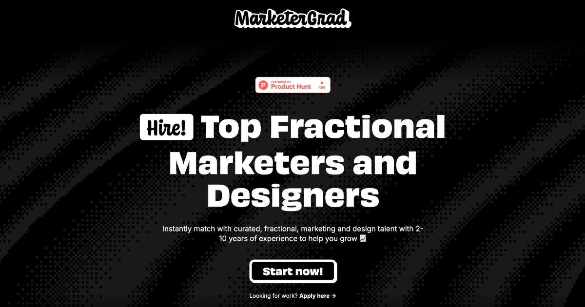 MarketerGrand: Access top fractional marketing & design talent
