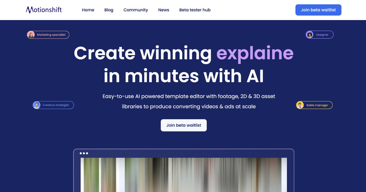 Motionshift : création vidéo basée sur l’IA – –