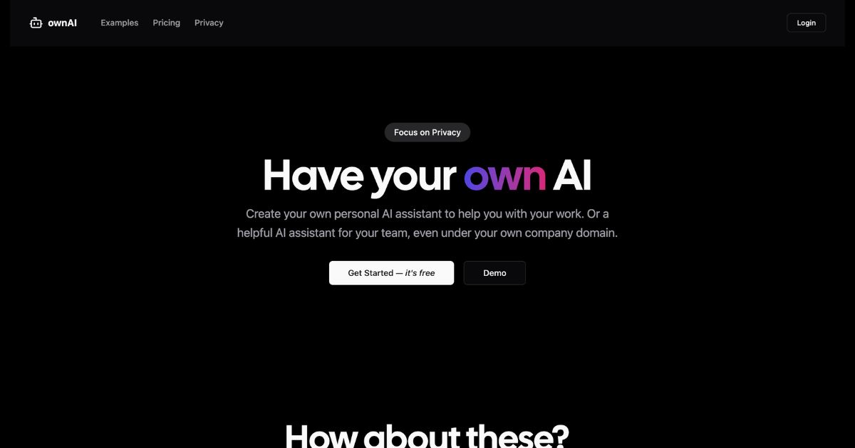 ownAI : créez votre propre assistant IA sans coder