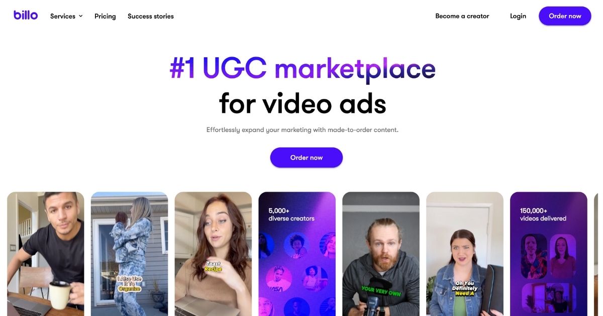 Billo : place de marché UGC pour les publicités vidéo