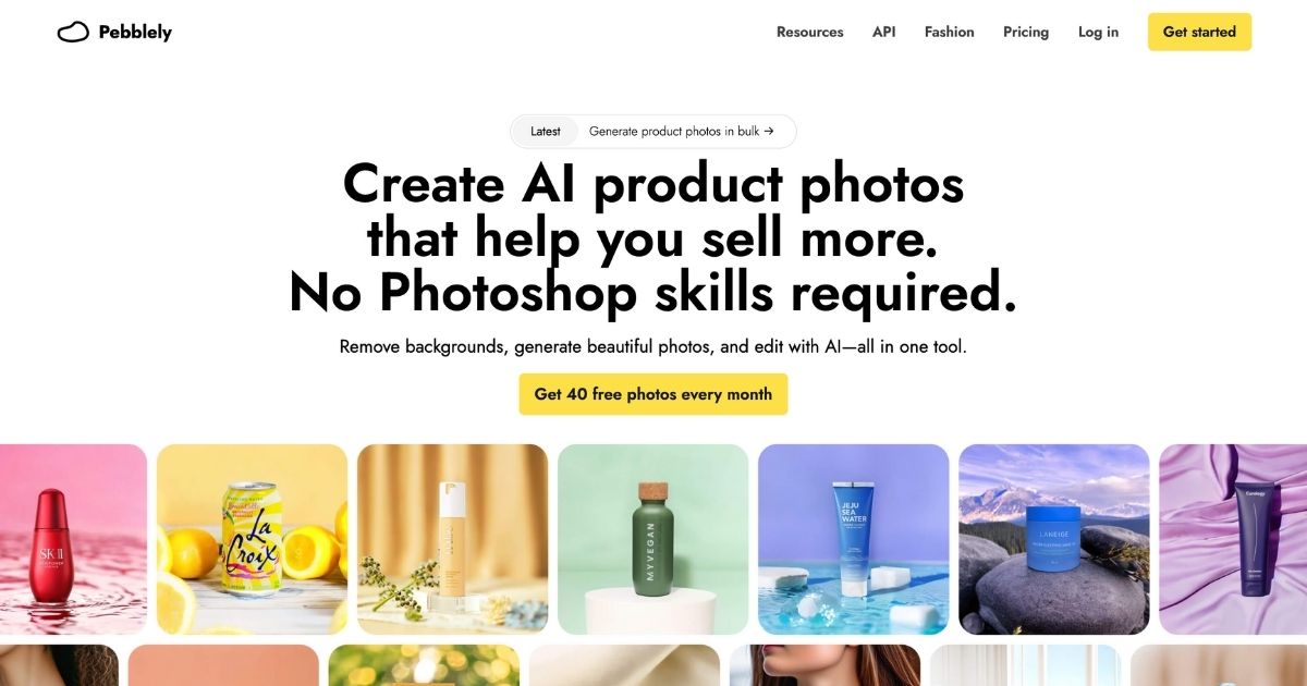 Pebblely : l’IA pour créer des photos de produits