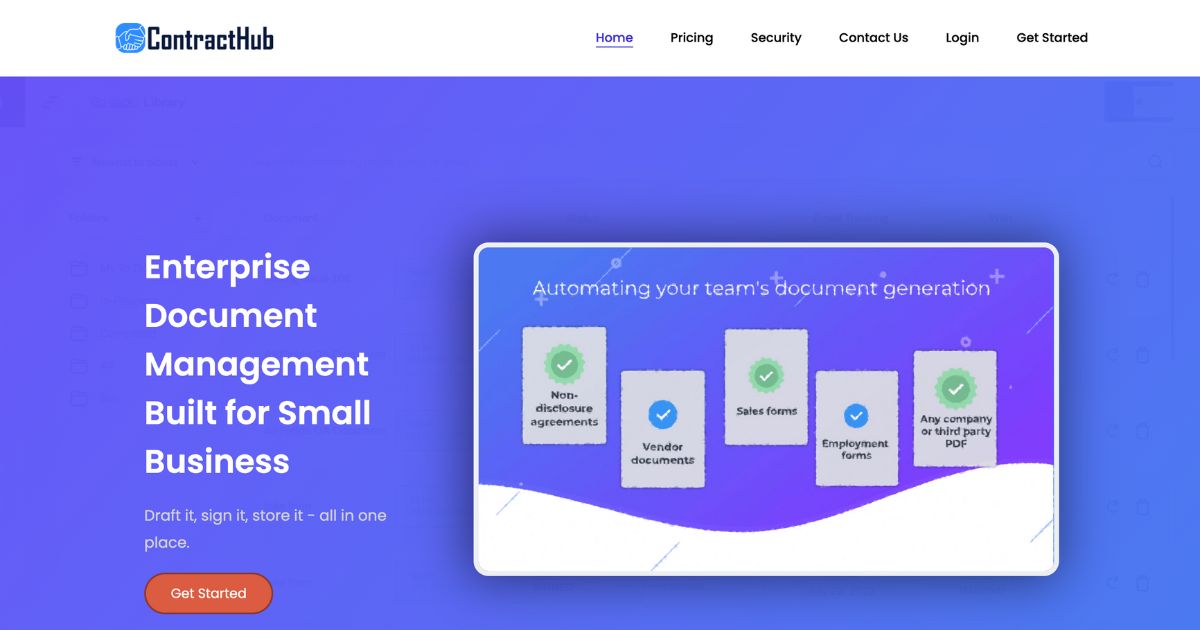 ContractHub: Enterprise document management for small business