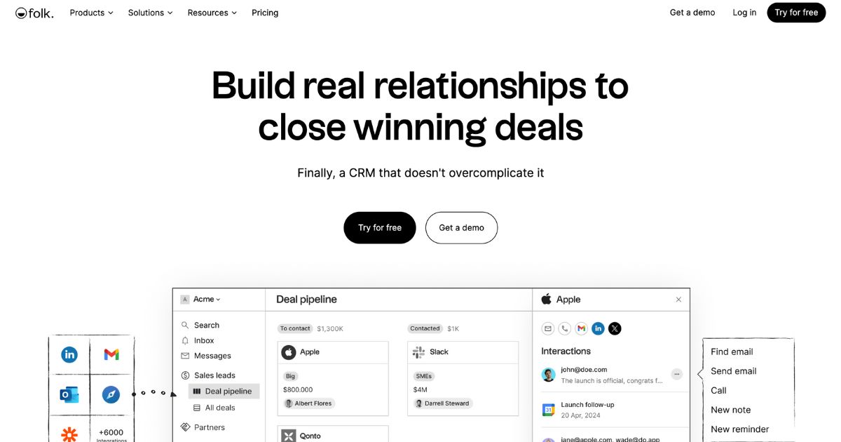 FolkApp: Simple CRM for real relationships