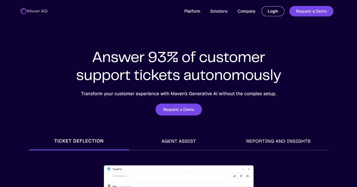 Maven AGI: Enterprise customer support with AI