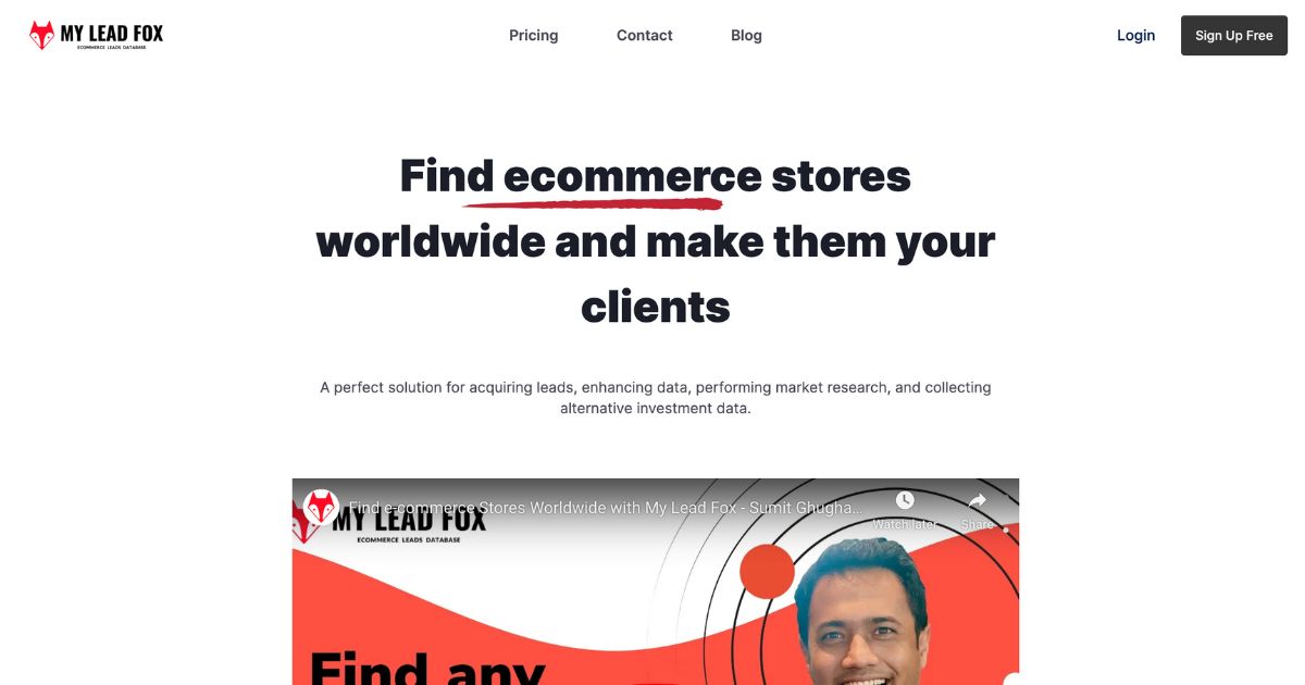 MyLeadFox: A tool for lead generation & market research