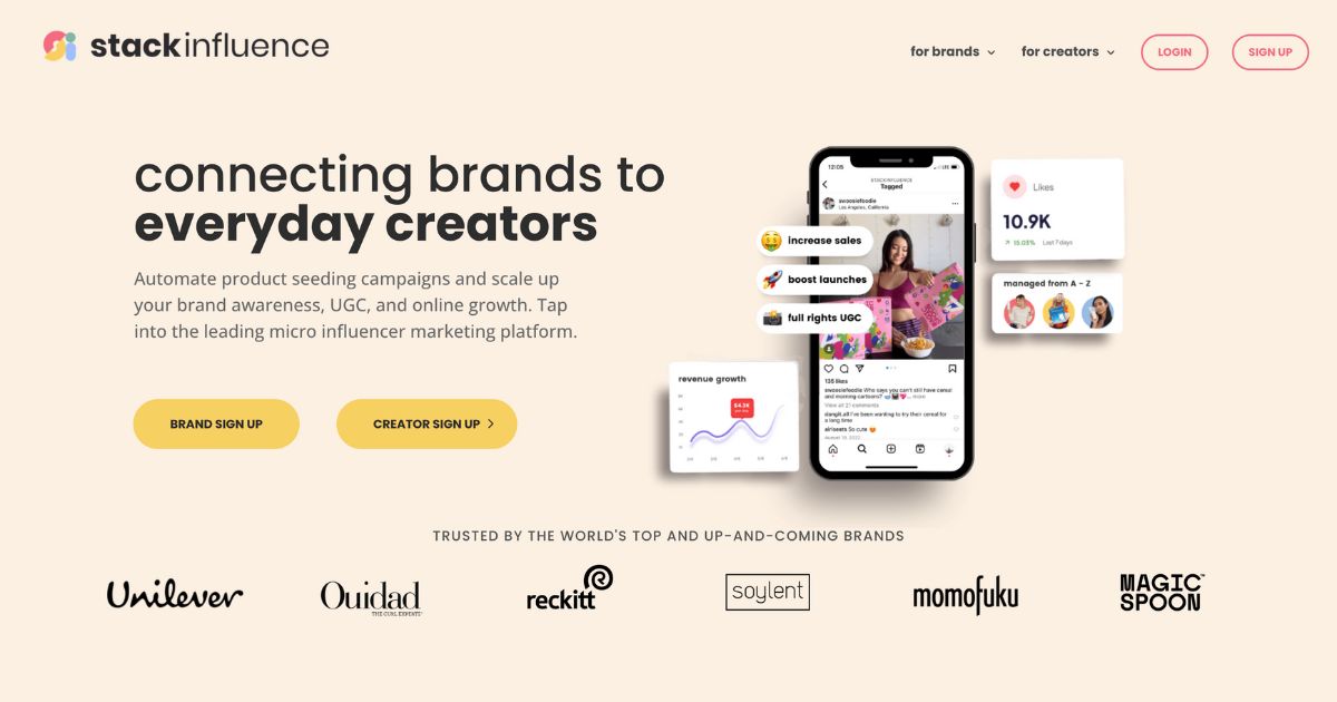 StackInfluence: Connecting brands to everyday creators