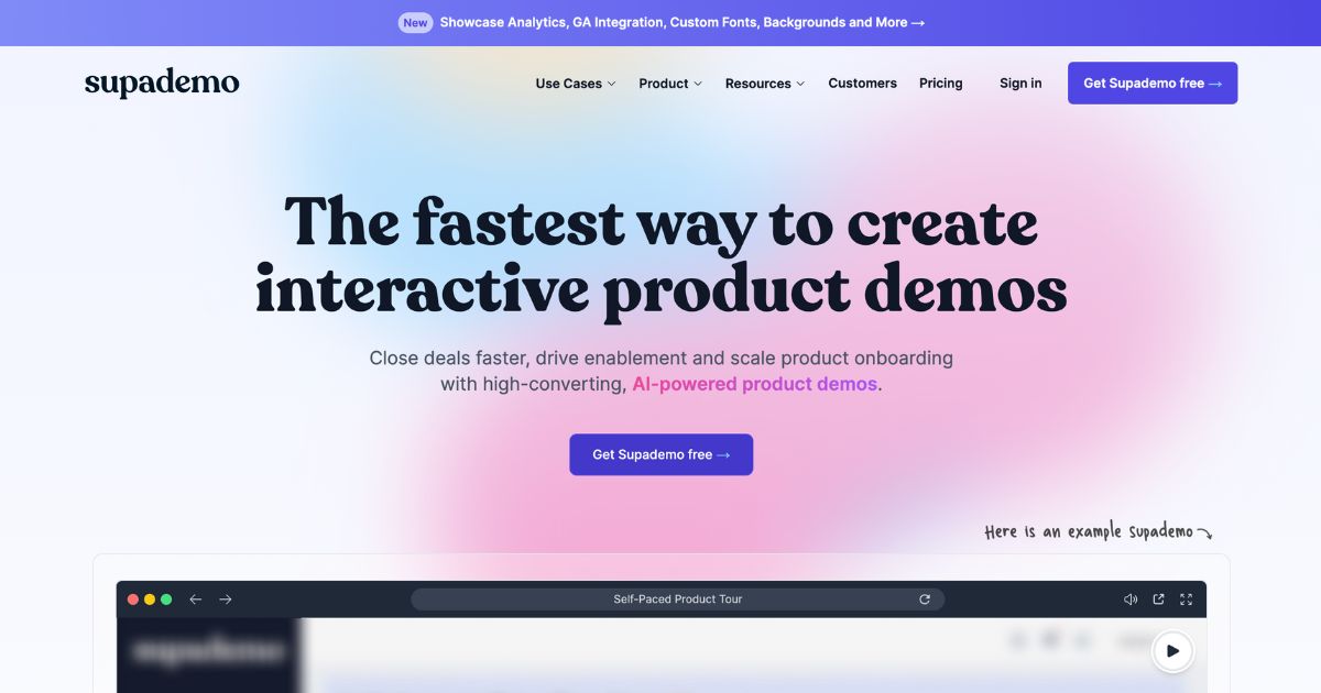 Supademo: Create interactive product demos with ease