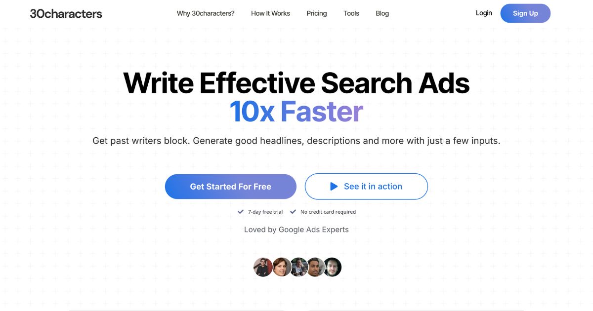 30chars: AI-powered ad writing tool