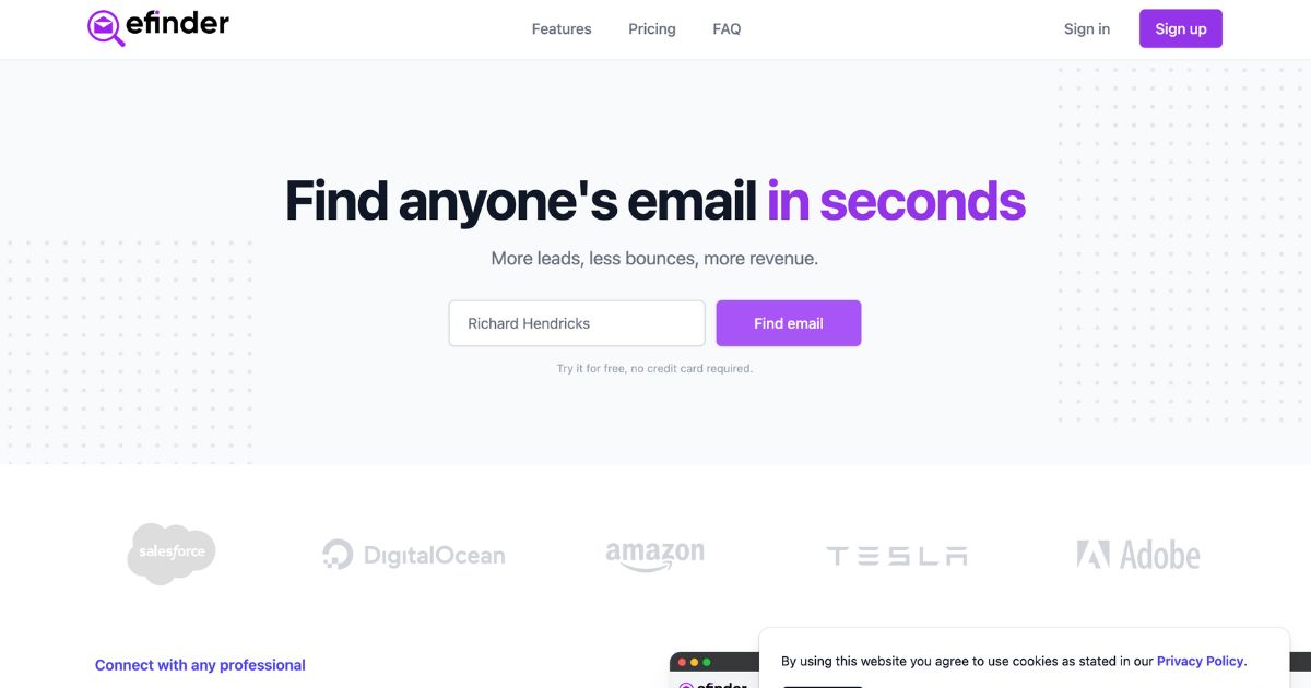 efinder: Email finder and lead generation