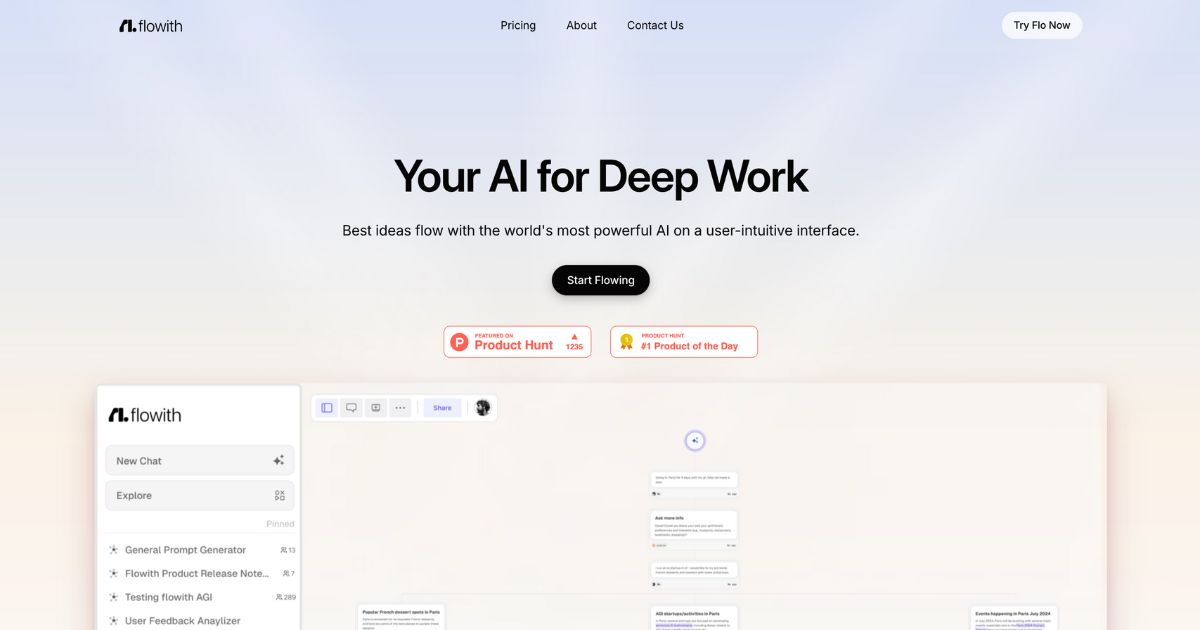 Flowith: AI tool for business productivity