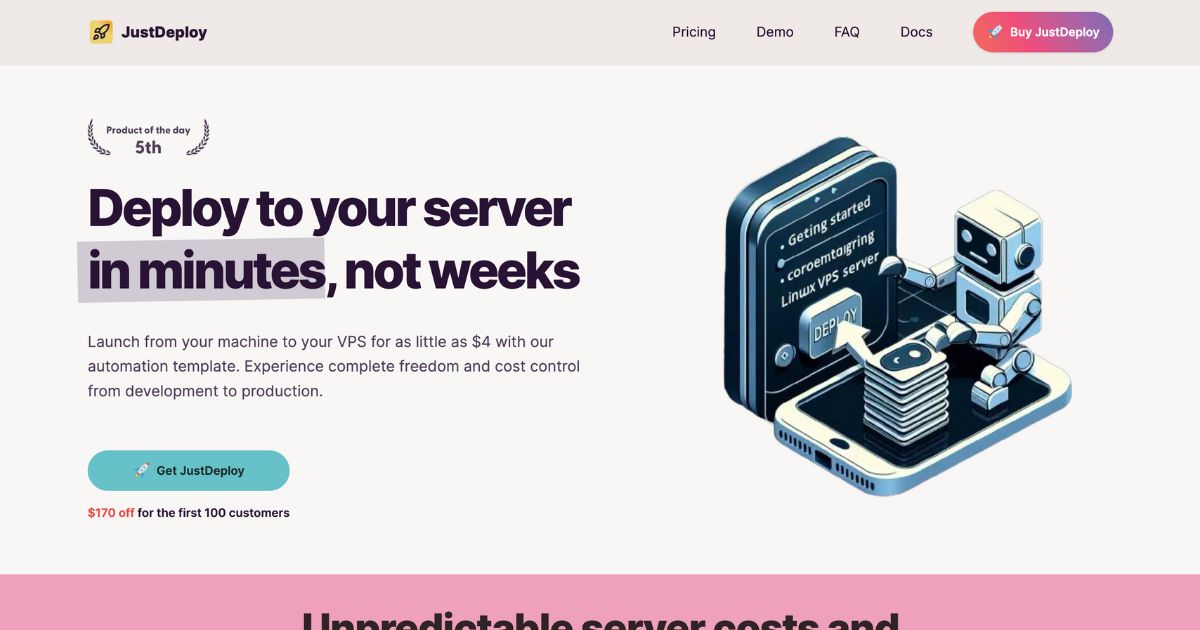 JustDeploy: Efficient server deployment for business managers