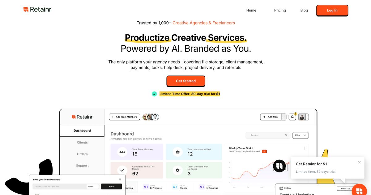 Retainr: Scale your creative agency