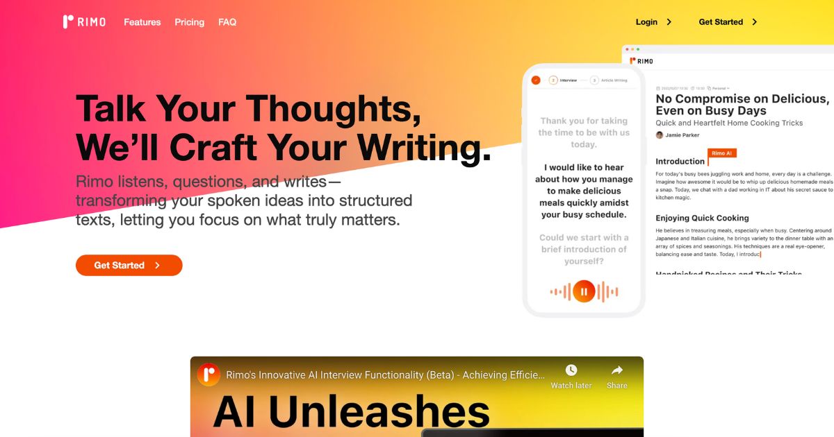 Rimo: AI writing assistant