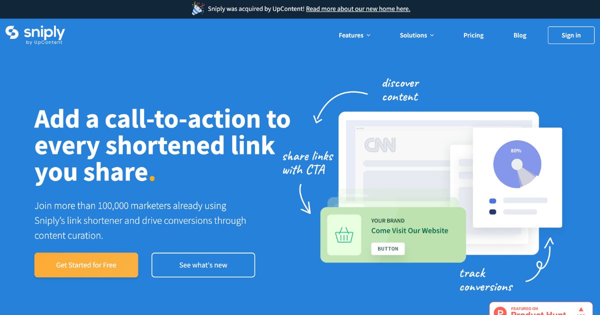 Sniply: Link shortener with CTAs – Dynamic Business