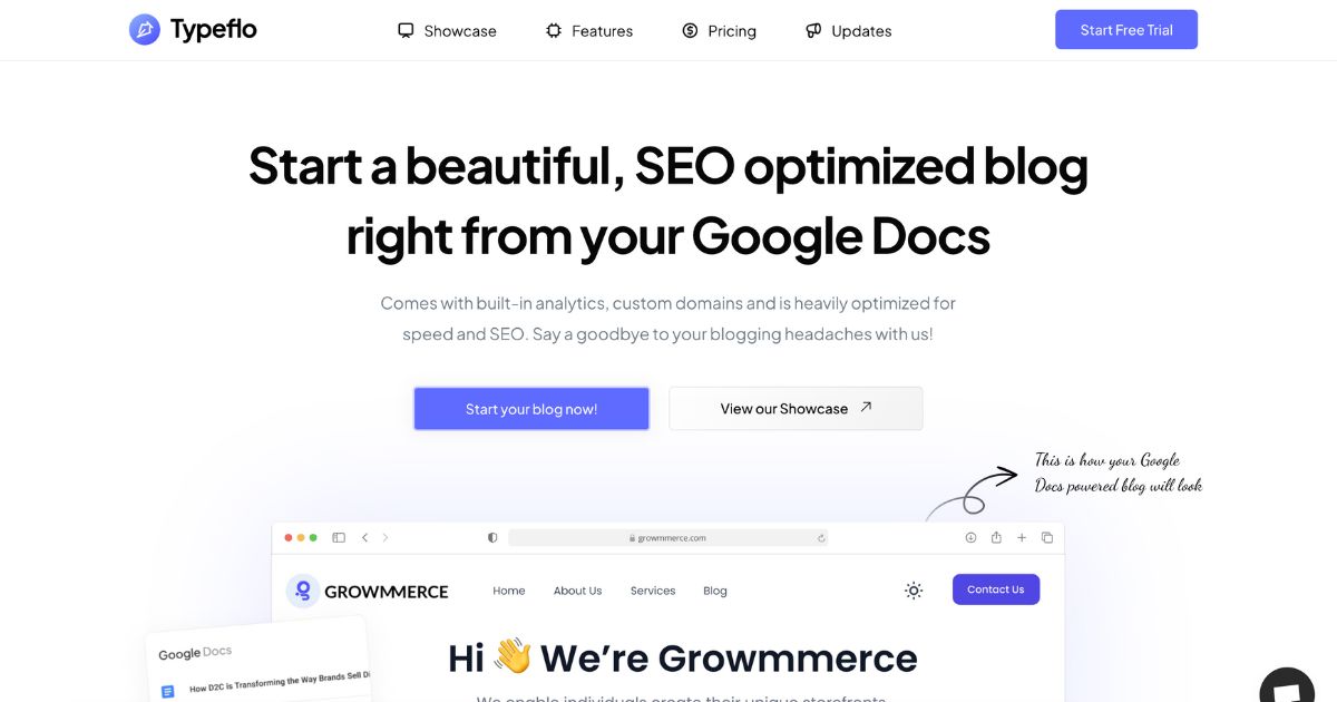 Typeflo: SEO-optimized blogging made easy