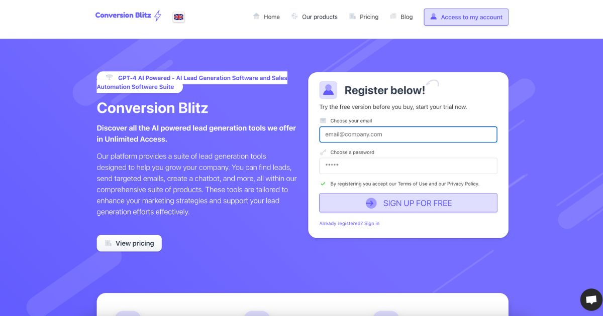 ConversionBlitz: AI-powered lead generation tool