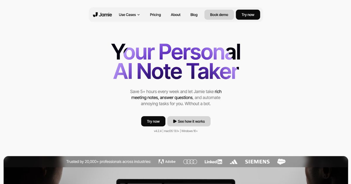 Jamie: AI note taker for meetings – Dynamic Business