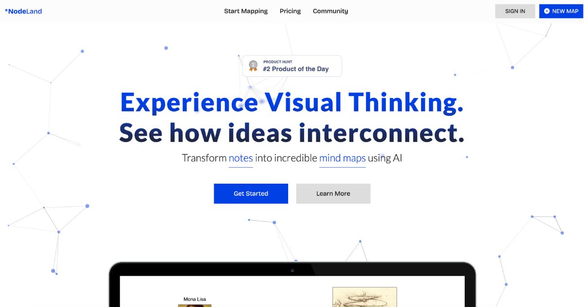 NodeLand: Visual thinking tool