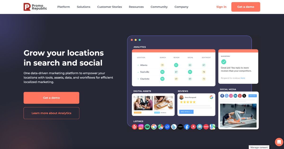 PromoRepublic: Data-driven marketing platform for localized growth