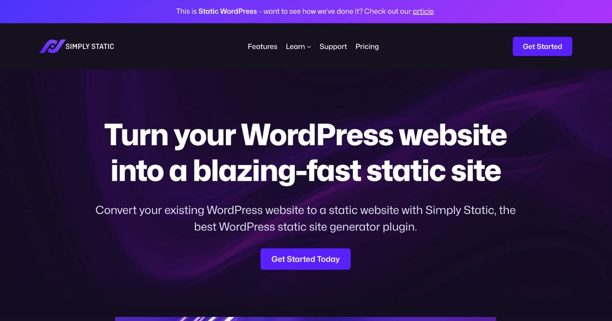 SimplyStatic: WordPress static site creator