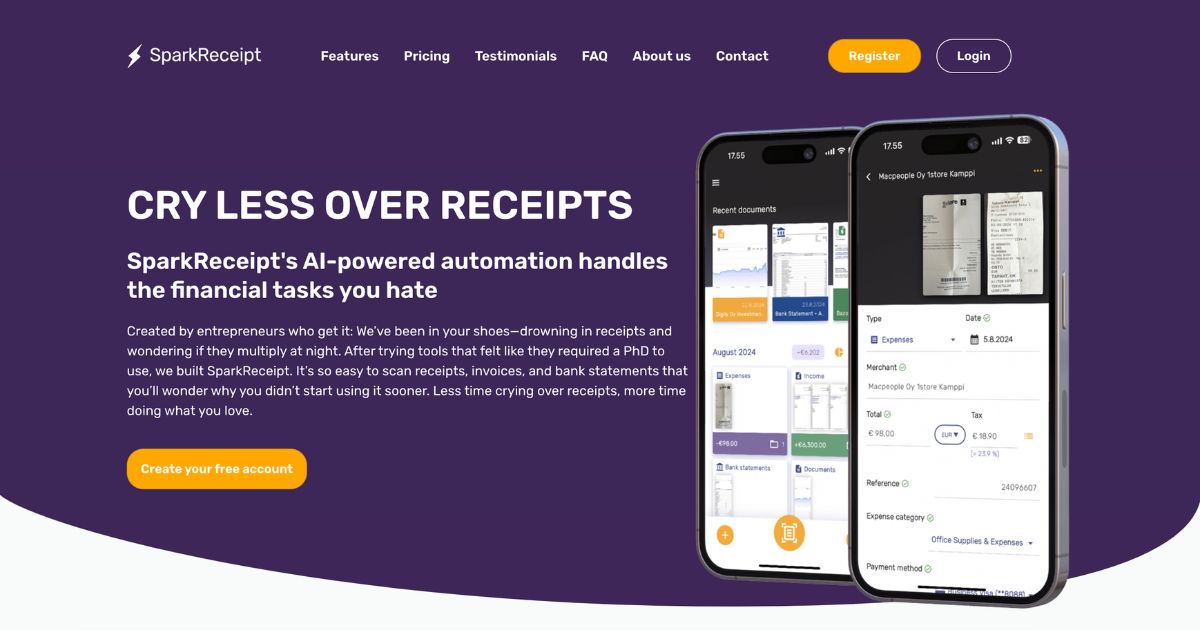 SparkReceipt: AI-powered financial automation tool – Dynamic Business