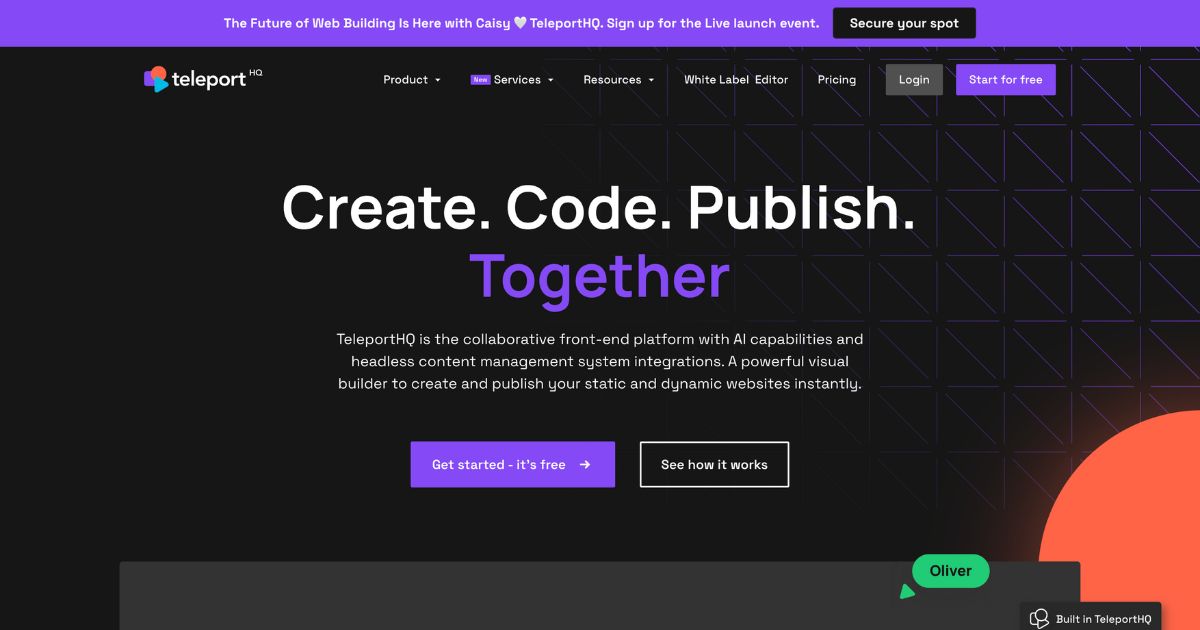 TeleportHQ: Collaborative front-end builder with AI – Dynamic Business