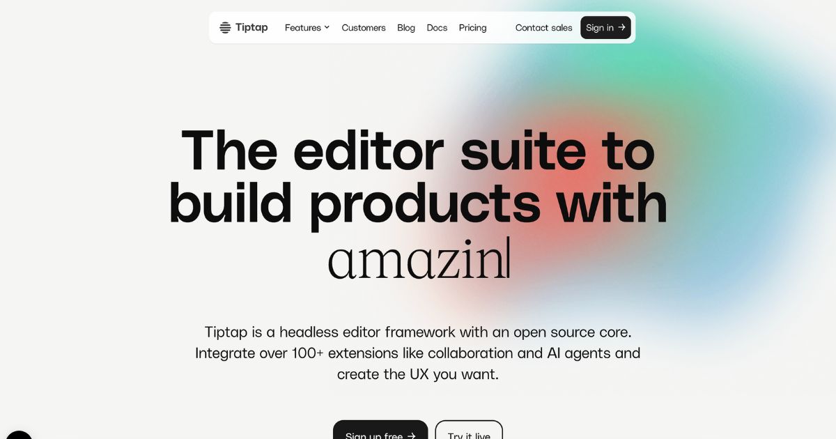 Tiptap: Customizable headless editor suite – Dynamic Business