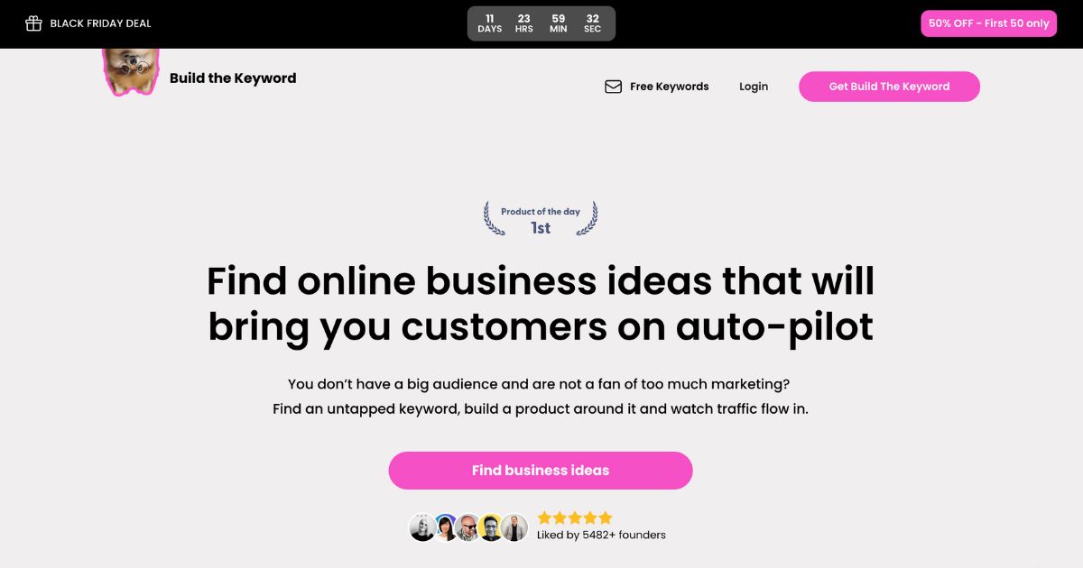 BuildTheKeyword: Business idea generator tool