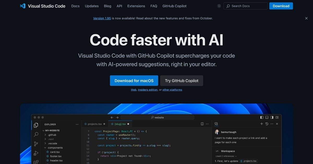 VisualStudioCode: Code faster with AI