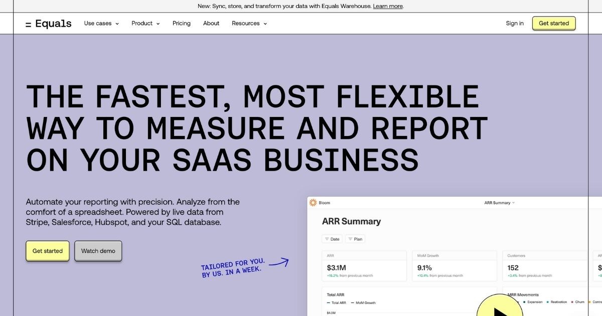 Equals: Automated business reporting