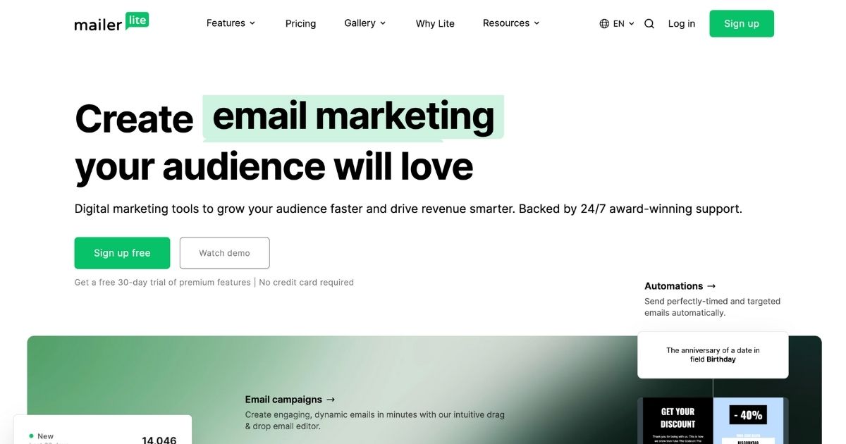 MailerLite: Digital marketing mastery tool