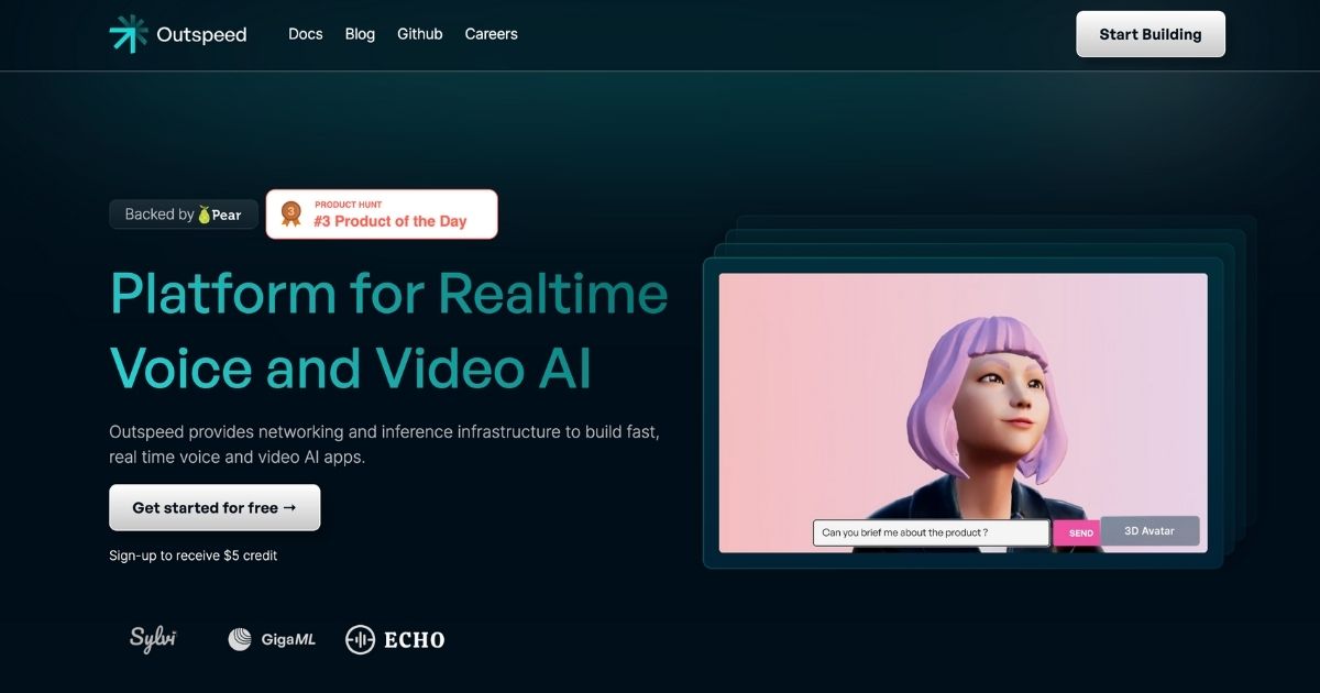 OutSpeed: Realtime voice and video AI platform