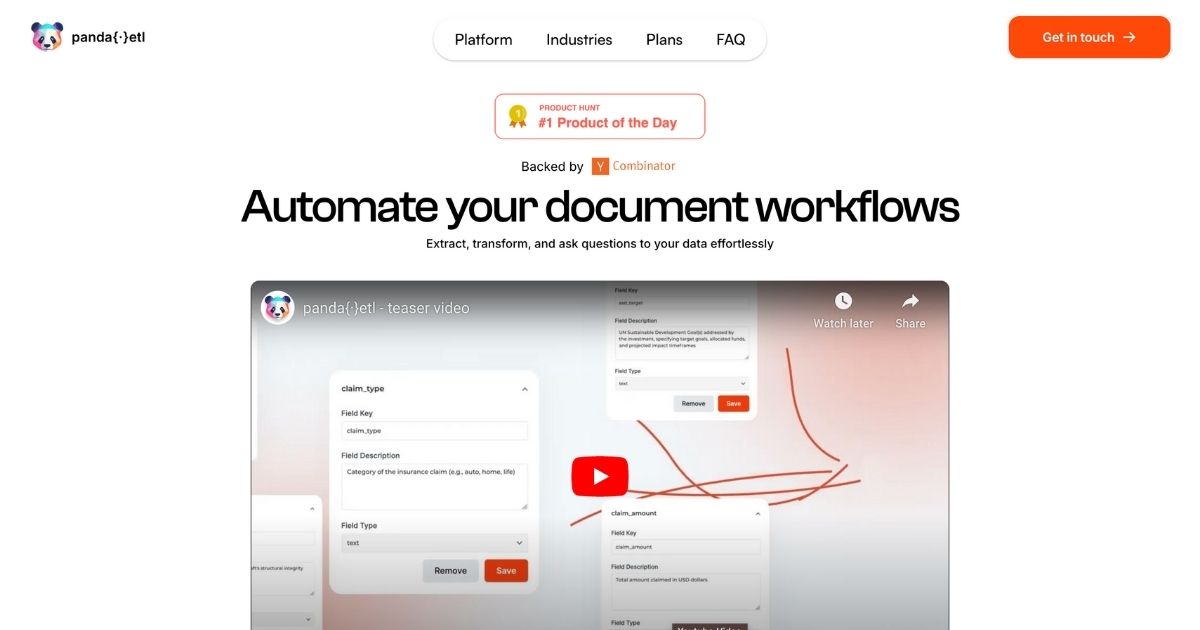 Pandaetl: Automate document workflows