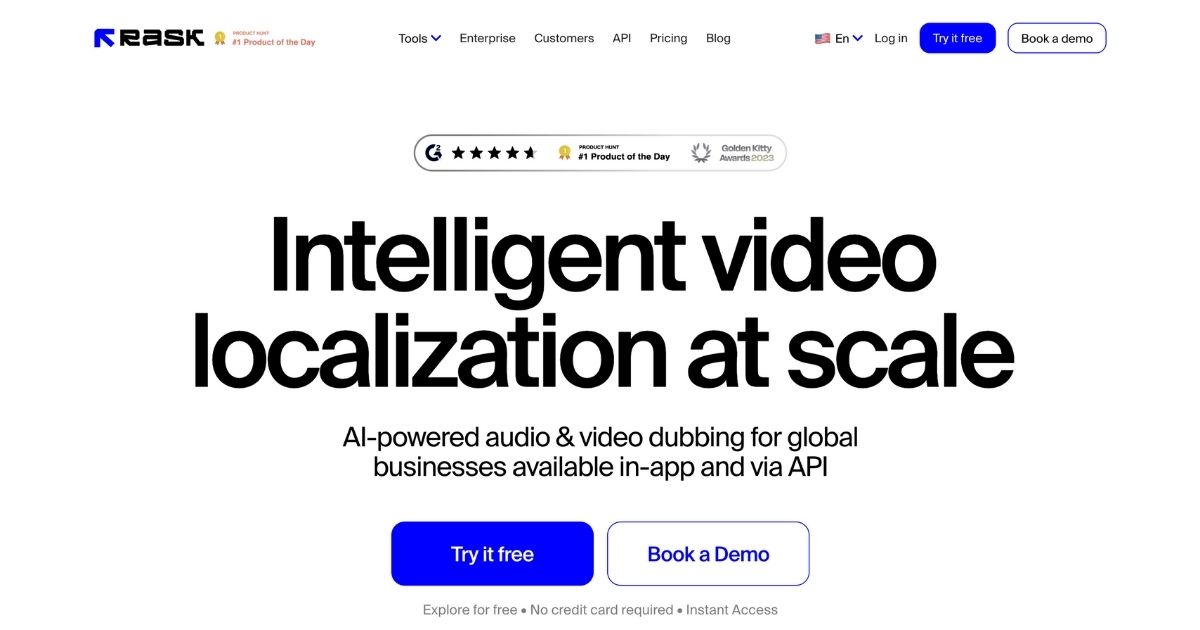 Rask: AI video dubbing and localization tool