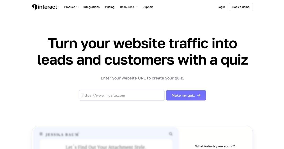 Interact: Personalized quizzes for lead generation