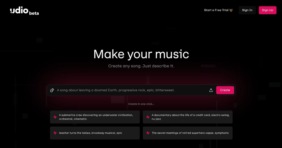 Udio: Music creation and sharing