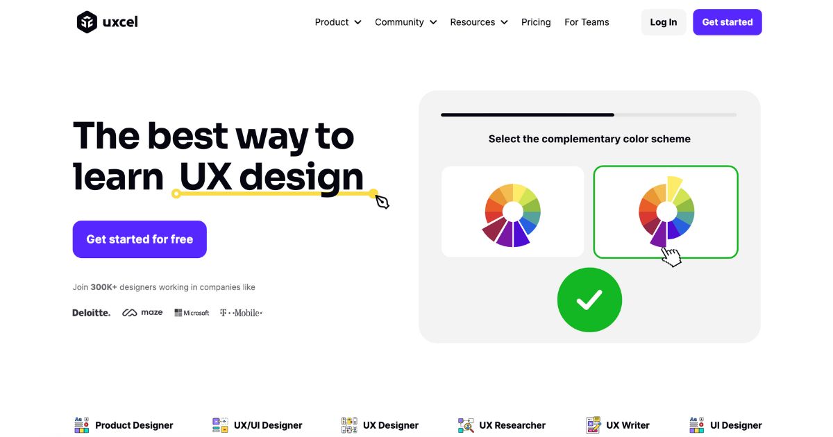 Uxcel: Interactive UX design courses