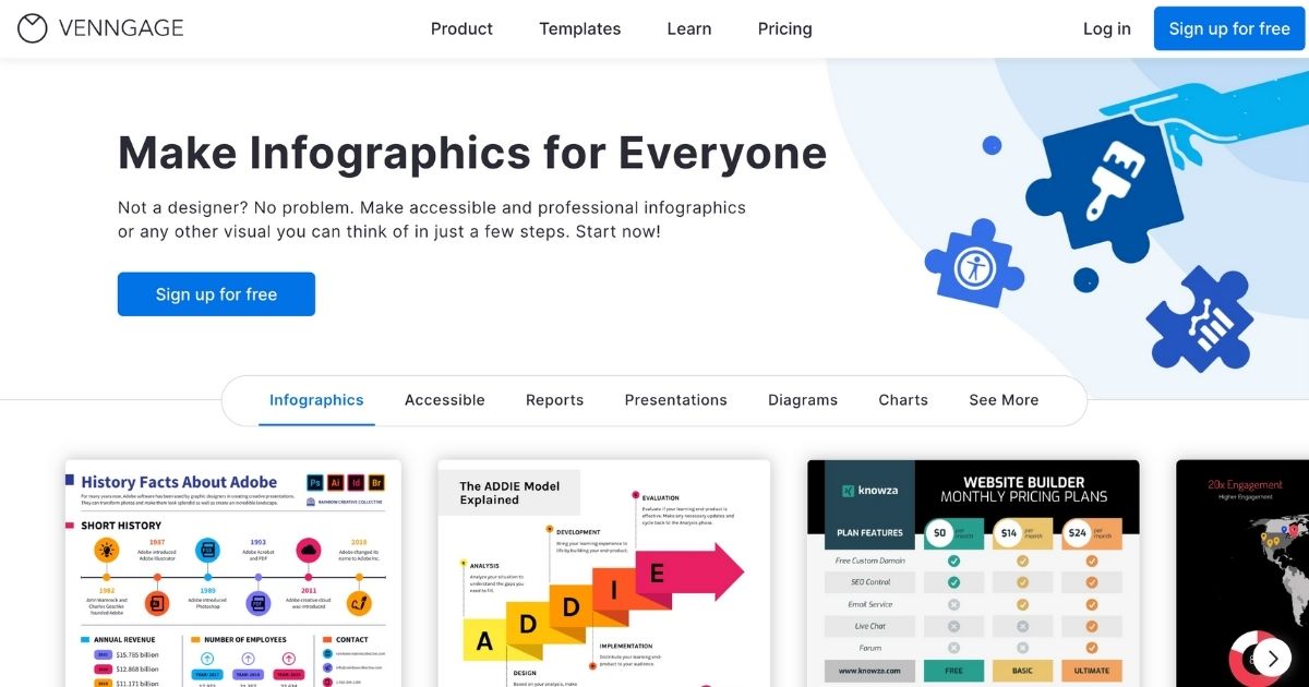 Venngage: Create professional infographics easily