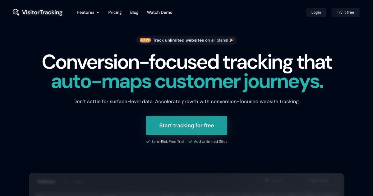 VisitorTracking: Conversion-focused revenue growth tool