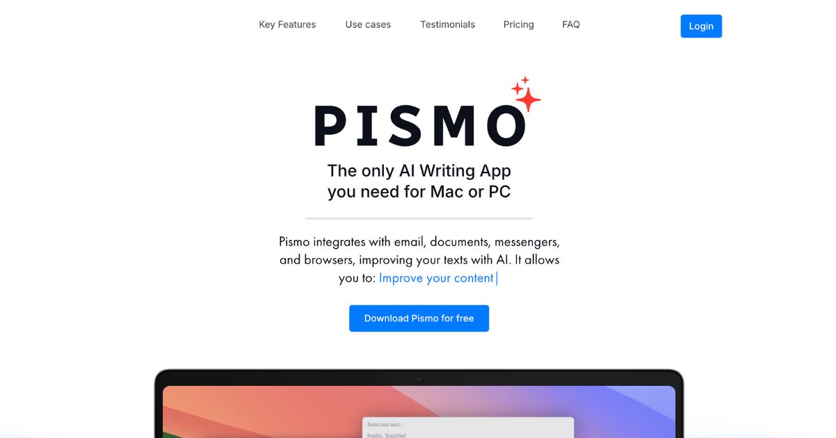 PismoAI: AI writing assistant