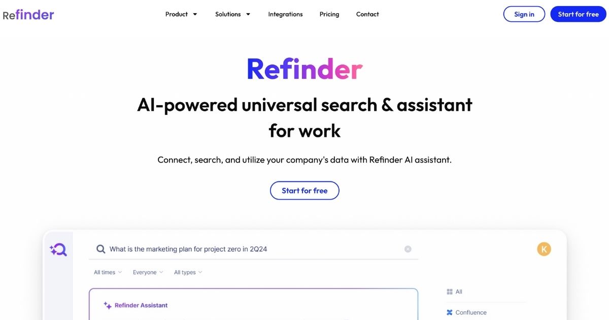 ReFinder: AI-powered universal search assistant