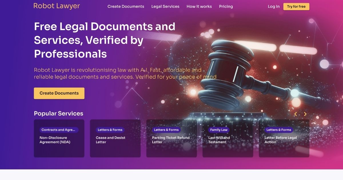 RobotLawyer: Legal document generator